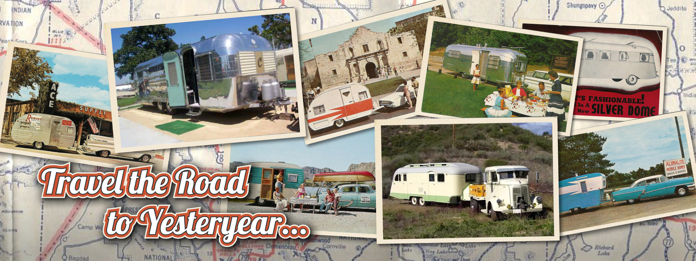 vintage trailer camp banner